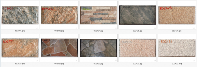 " 8 MM Thickness Sandstone Wall Tiles 3D Digital Inkjet Printing Uneven Finished