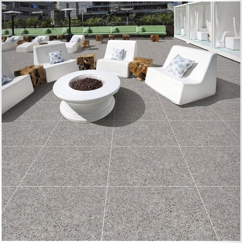Gray Rustic Non - Slip 600x600 Floor Tiles Durable For Bathroom / Kitchen