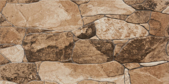 Light Brown 600 X 300 Ceramic Wall Tiles , Bathroom Wall Tiles 300x600  Stone Design Outside Wall