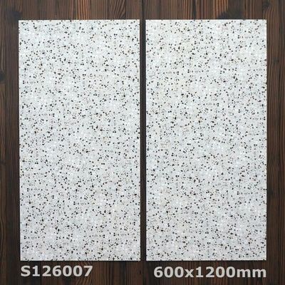 White Modern Matt Anti - Slip Ceramic Tile 600x1200mm Rustic Inside Bedroom Flooring