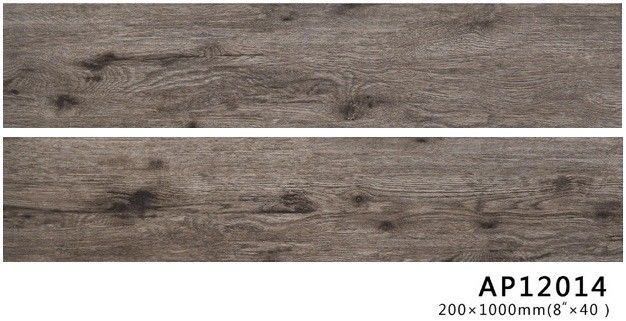 Non Slip Ceramic Tile Wood Look Plank Floor Living Room  Brown Color 200*1000*10MM