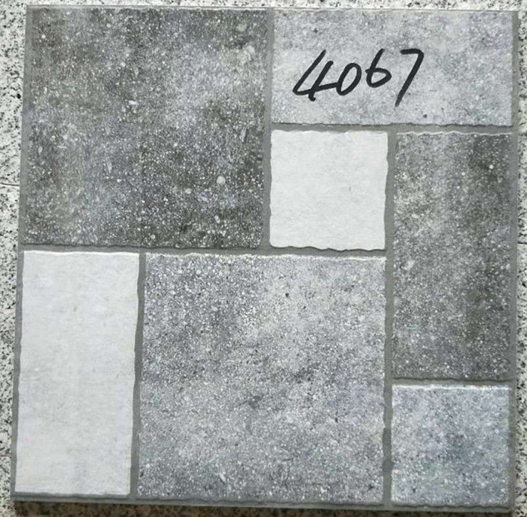 Grey Bathroom 400x400 Floor Tiles Rustic  3d Inkjet Printing Interior Exterior